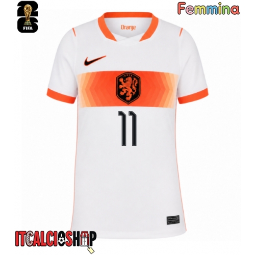 Paesi Bassi Cody Gakpo #11 Seconda Maglia Femmina Mondiali 2026 Manica Corta